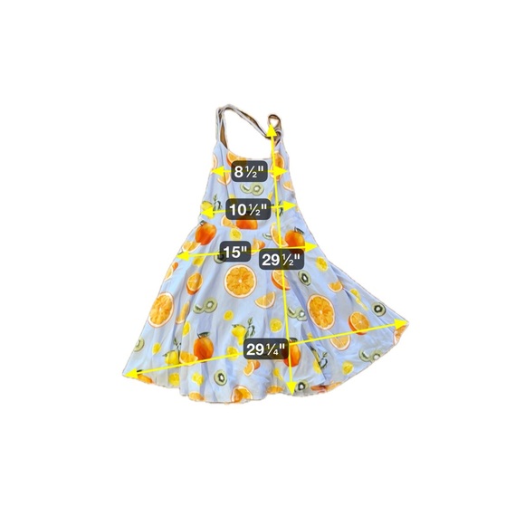 Forever 21 Blue Spaghetti Strap Fruit print Sundress Casual - Picture 6 of 6